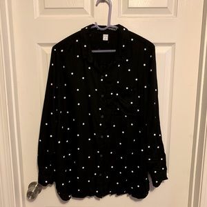 Old Navy polka dot button down